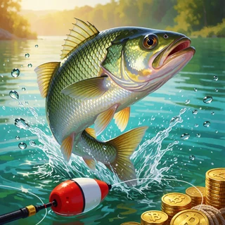 Springender Bass &uuml;ber Wasser mit Goldm&uuml;nzen als Vorschaubild f&uuml;r den Freispiel-Slot Big Bass Splash