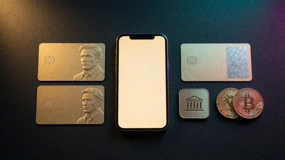 Bankkarten, E-Wallet auf dem Smartphone, Prepaid-Karte und Krypto-M&uuml;nzen als &Uuml;bersicht der Einzahlungsmethoden bei V.Vegas Casino